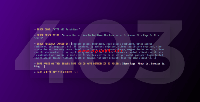 简约大气的网站403网页html动态源码下载