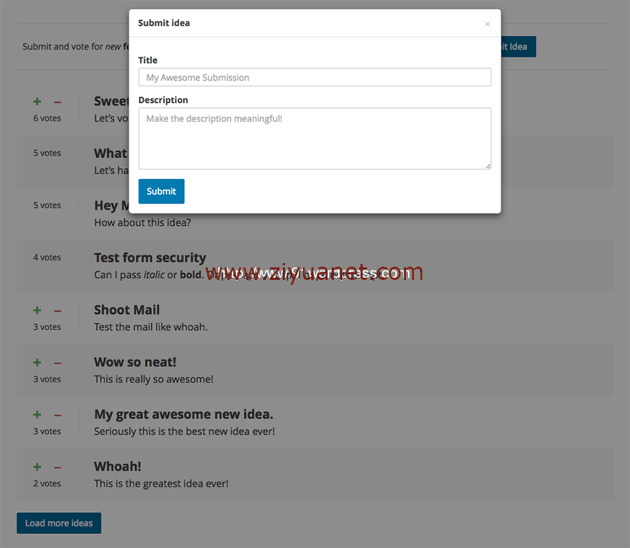 Idea Factory – WordPress意见征集和投票插件