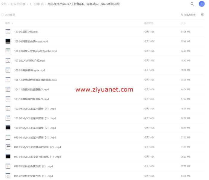 黑马程序员linux入门到精通，零基础入门linux系统运维视频教程下载al1002